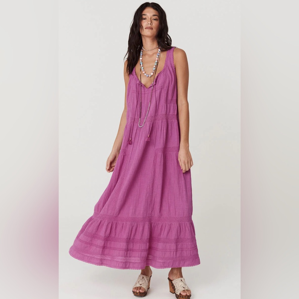 SPELL SERENDIPITY LACE SUNDRESS IN ORCHID